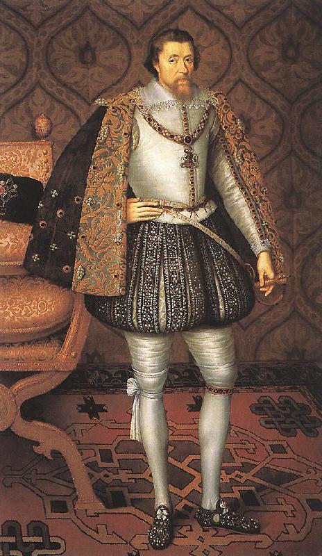 SOMER, Paulus van King James I of England r Germany oil painting art